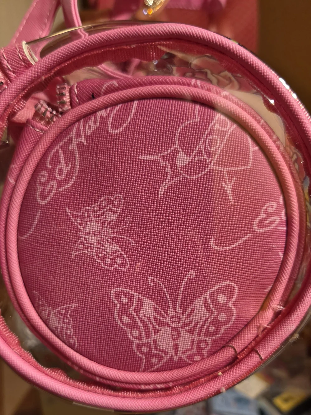 Ed Hardy 3-in-1 Pink Vinyl Barrel Cosmetic Bag Set